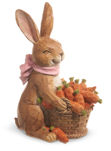 Bunny with Basket of Carrots