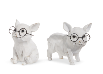 Pig with Glasses 5" - 2 Styles