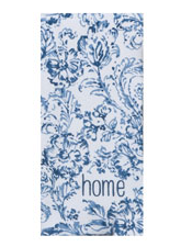 Bohemian Blue Floral Terry Towel