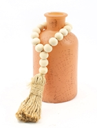 Apricot Glass Jar with Beads