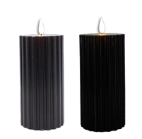 Black Ridged LED Pillar (2 sizes available)