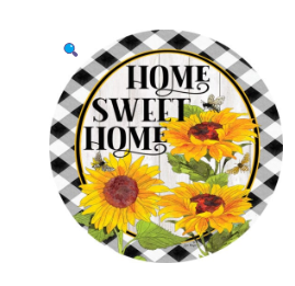 ACCENT MAGNET - SUNFLOWER CHECK