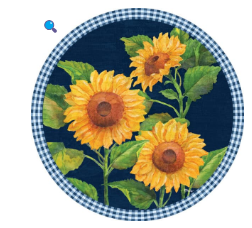 SUNFLOWERS ON NAVY SUNCATCHER