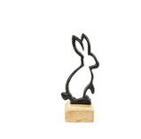 METAL BUNNY CUTOUT ON STAND