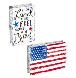 "Free & Brave" Flag Sitter