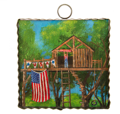 Mini Patriotic Treehouse Print