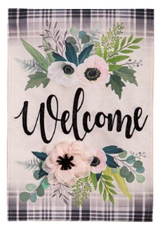 Beautiful Floral Welcome Flag