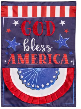 Patriotic God Bless America Flag