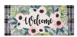 Beautiful Floral Welcome Mat
