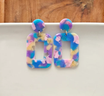 Margot Earrings - Watercolor