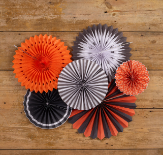 BLACK, ORANGE & WHITE PAPER FAN