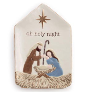 HOLY NIGHT FAMILY CERAMIC TRAY