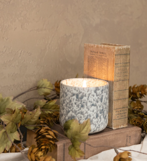 Grey Speckled Ceramic Candle