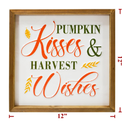 Fall Metal Kisses Plaque