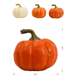 Small Poly Pumpkins 3"