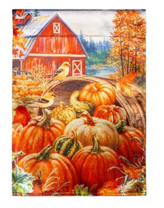 Red Barn Lustre Garden Flag