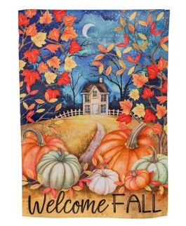 Alive in Fall Suede Garden Flag