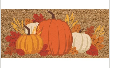 Pumpkin Patch Flocked Sass Mat