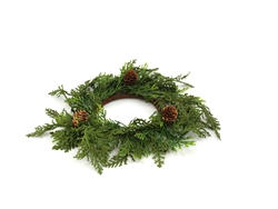 Cedar & Pinecone Candle Ring - real touch