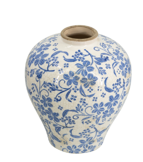 Blue Floral Pattern Vase