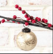 GOLD FOIL GLASS BALL ORNAMENT