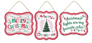 EMBOSSED RETRO CHRISTMAS SIGN