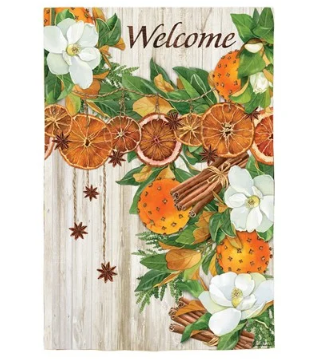 Welcome Fall Moire Garden Flag