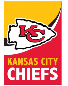 Kansas City Chiefs Burlap Flag