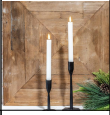 2 PC LED TAPER CANDLE SET