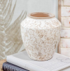 BEIGE HEIRLOOM WIDE VASE