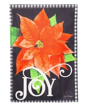 Joy Poinsettia Burlap GF