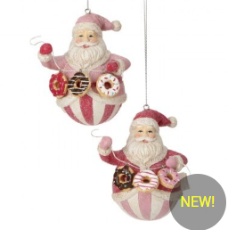 RESIN SWEETS SANTA ORNAMENT