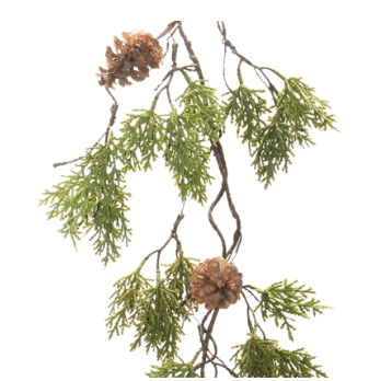 Cedar & Pinecone Garland - Plastic