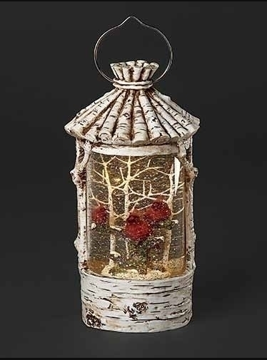 CARDINAL BIRCH LIGHTED LANTERN