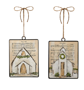 Music Sheet Church Disc Ornament