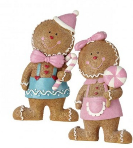 GINGERBREAD - brown, blue, pink