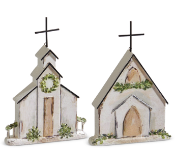 Rustic Church Ornament