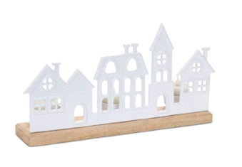 Street Scene Tealight Holder - Aluminum