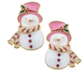 Mrs. Frosty Snowman Earring