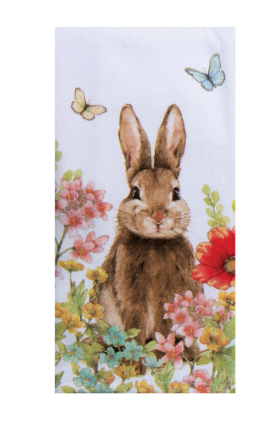 Garden Bunnies DP Terry Towel