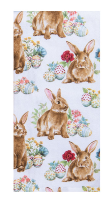 Garden Bunnies Toss Terry Towel