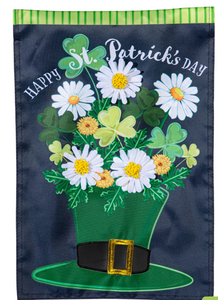 Happy St. Patrick's Day Floral Flag