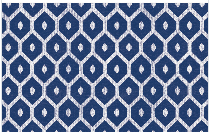 Washable Layering Mat - Blue & White