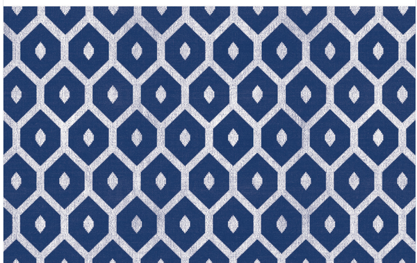 Washable Layering Mat - Blue & White