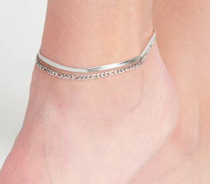 Two Row Snake Chain Anklet