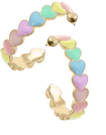 Valentines Pastel Hearts Hoop