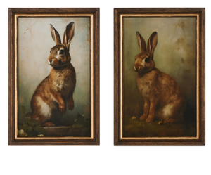 Vintage Rabbit Framed Wall Art