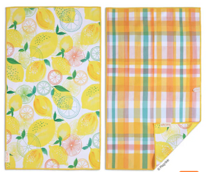 Werkshoppe Microfiber Towel - Lemon Plaid