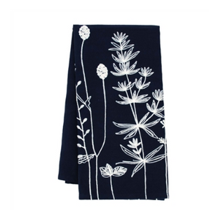 Indigo and Wildflowers Tea Towel