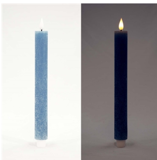 Blue Thick Taper LED Candle